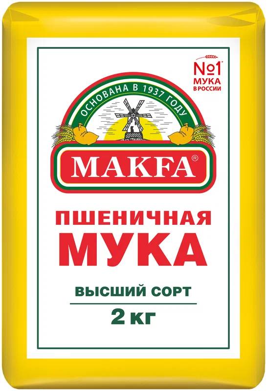 Мука пшеничная высший сорт Makfa 2kg