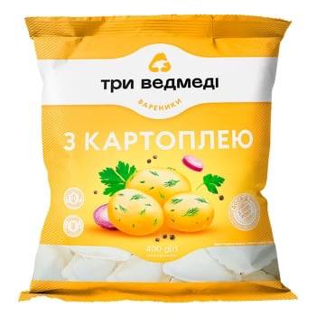 Вареники с картофелем Три медведя 400g