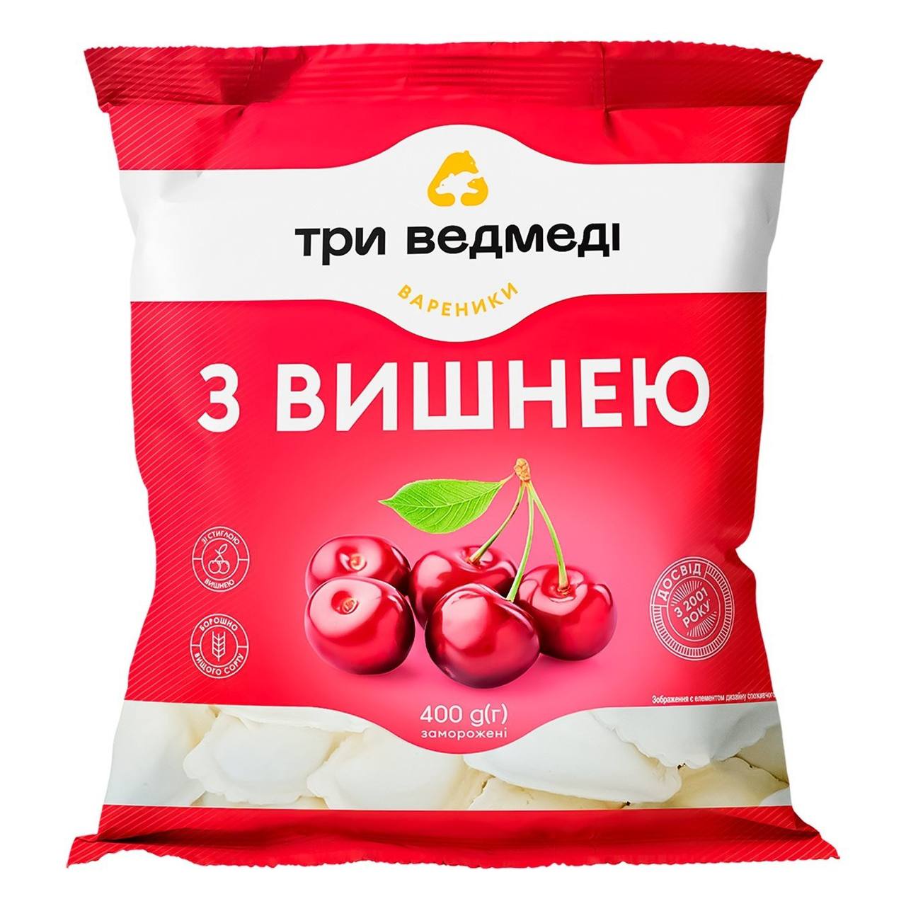 Вареники с вишней Три медведя 400g