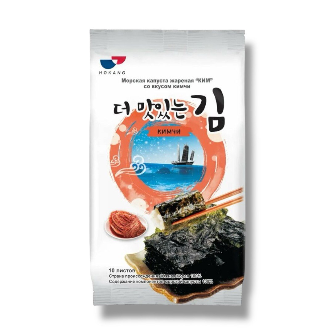 Морская капуста Ким жаренная со вкусом кимчи 5g