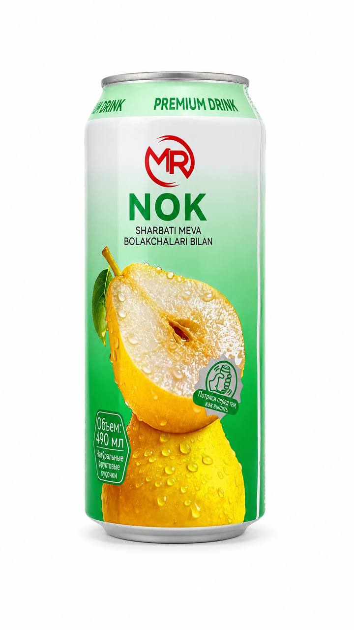 Напиток с кусочками фруктов MR MELO RUSH NOK (Груша) 490ml