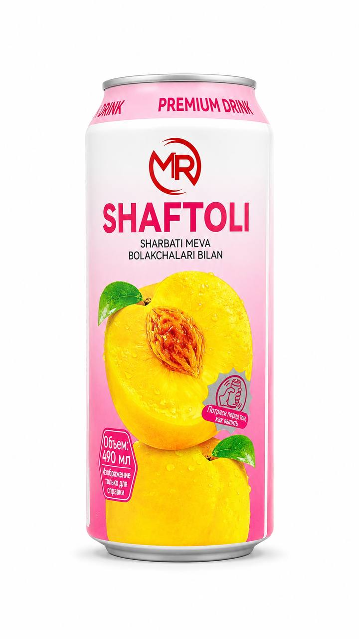 Напиток с кусочками фруктов MR Premium Drink SHAFTOLI (Персик) 490ml