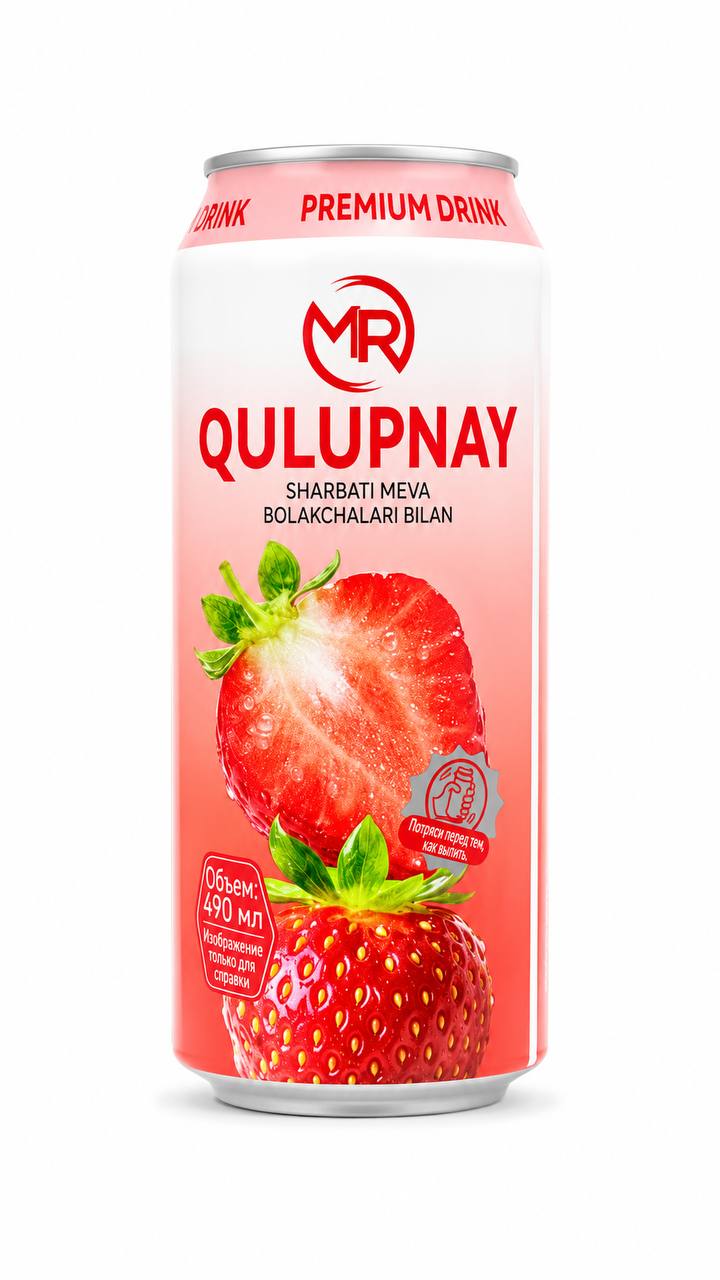Напиток с кусочками фруктов MR QULUPNAY (Клубника) 490ml