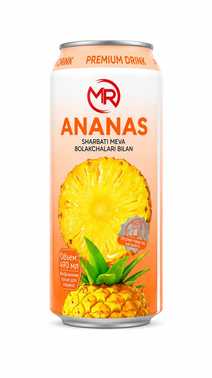 Напиток с кусочками фруктов MR Premium Drink ANANAS 490ml