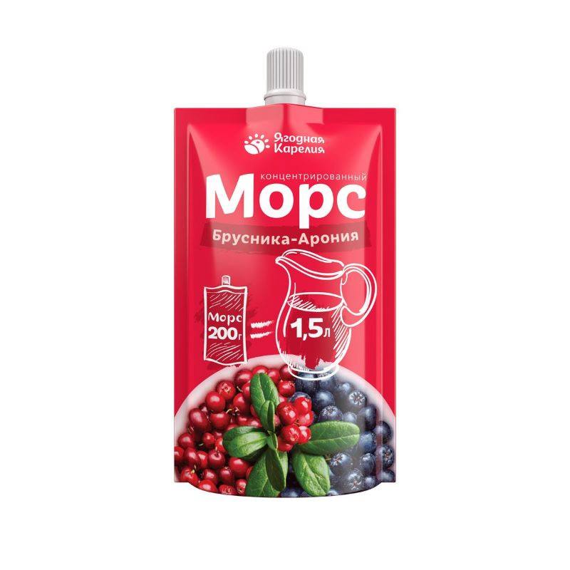 Морс концентрированный «Брусника–Арония» 200ml