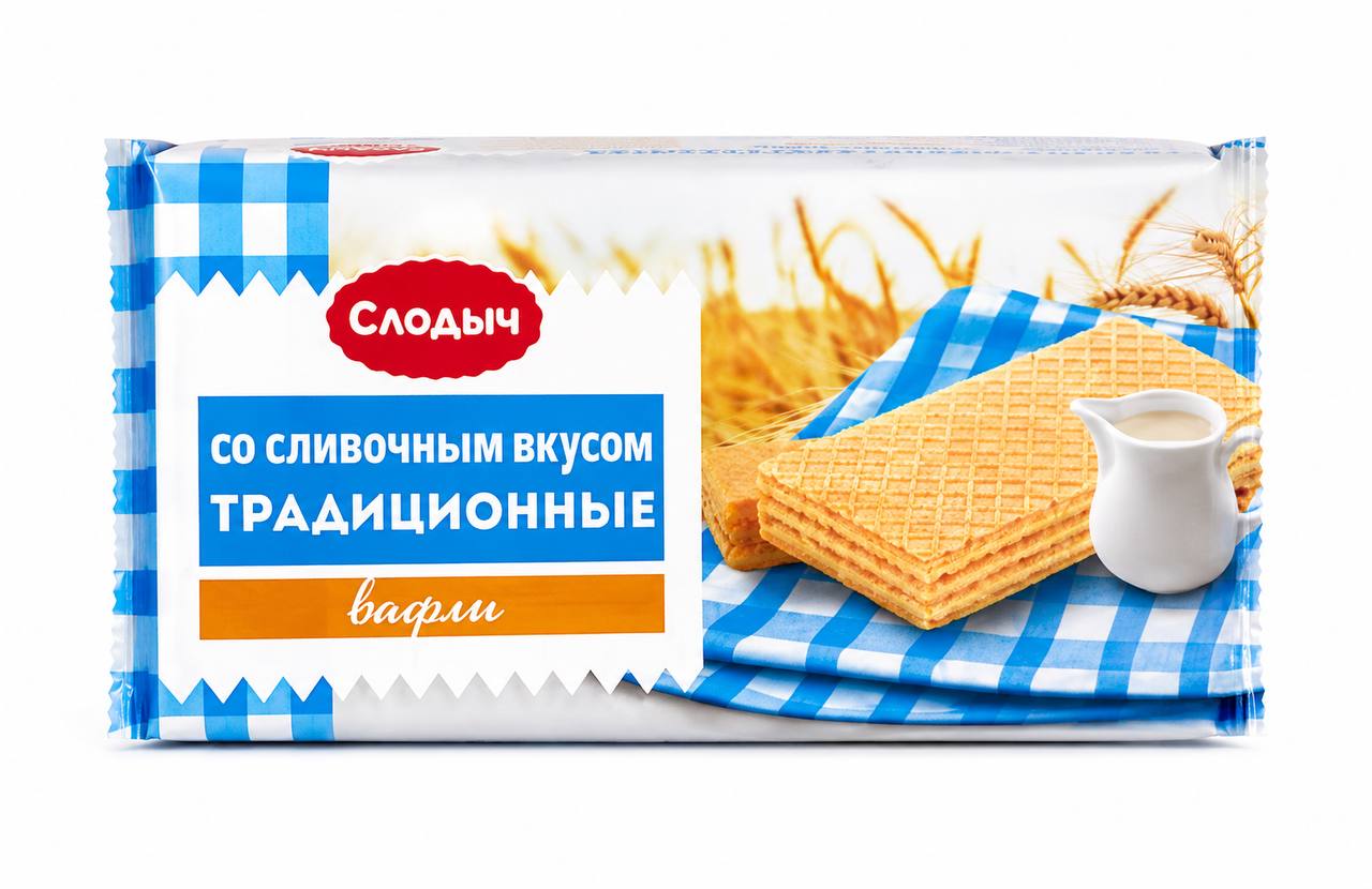 Вафли «Традиционные» со сливочным вкусом Слодыч 100g