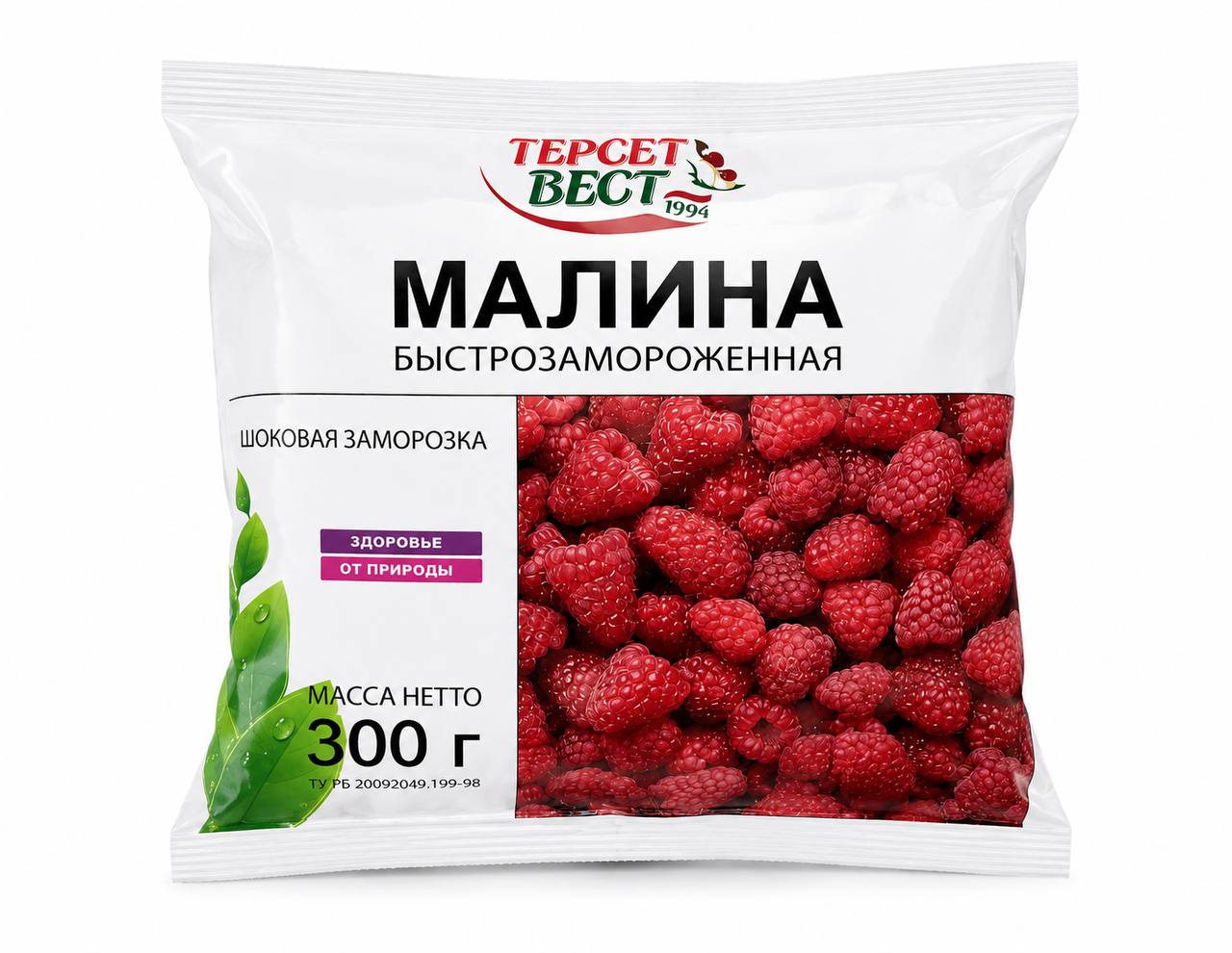 Малина быстрозамороженная Терсет-Вест 300g