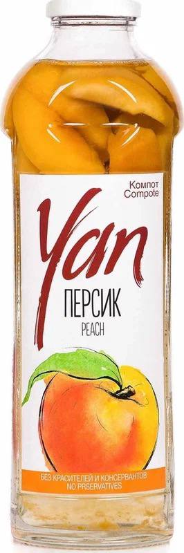 Компот персиковый Yan 930ml