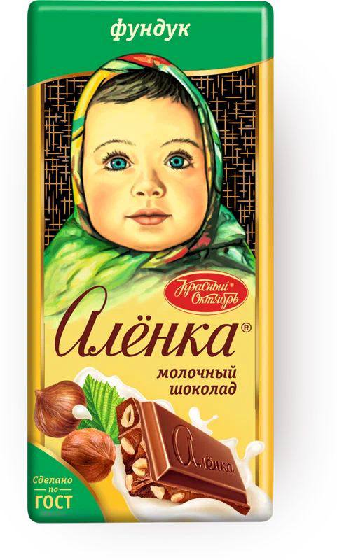 Молочный шоколад Аленка с фундуком 90g