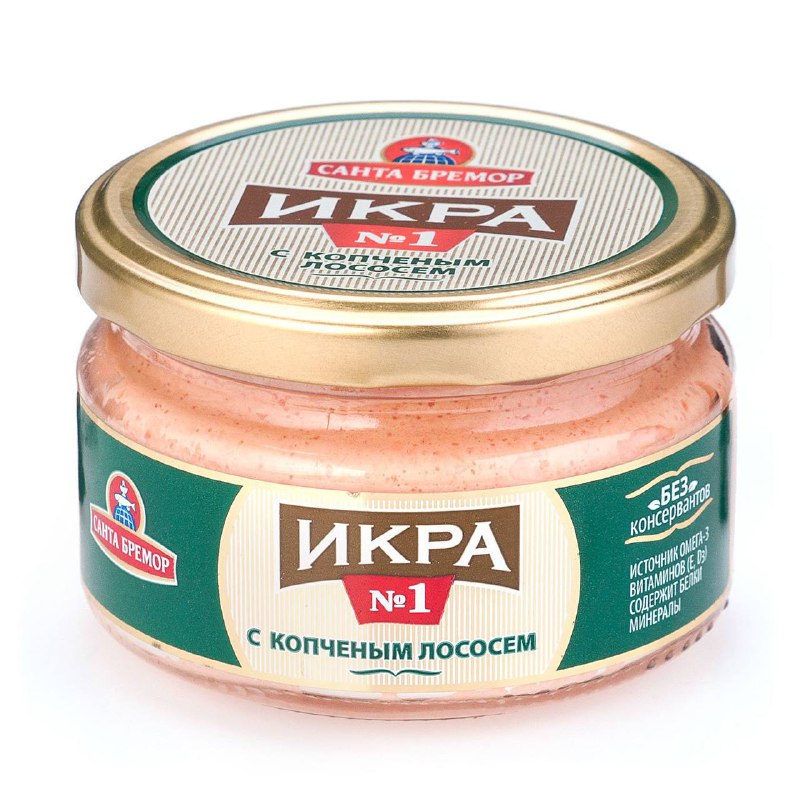 Икра N1 с копченым лососем Santa Bremor  180g