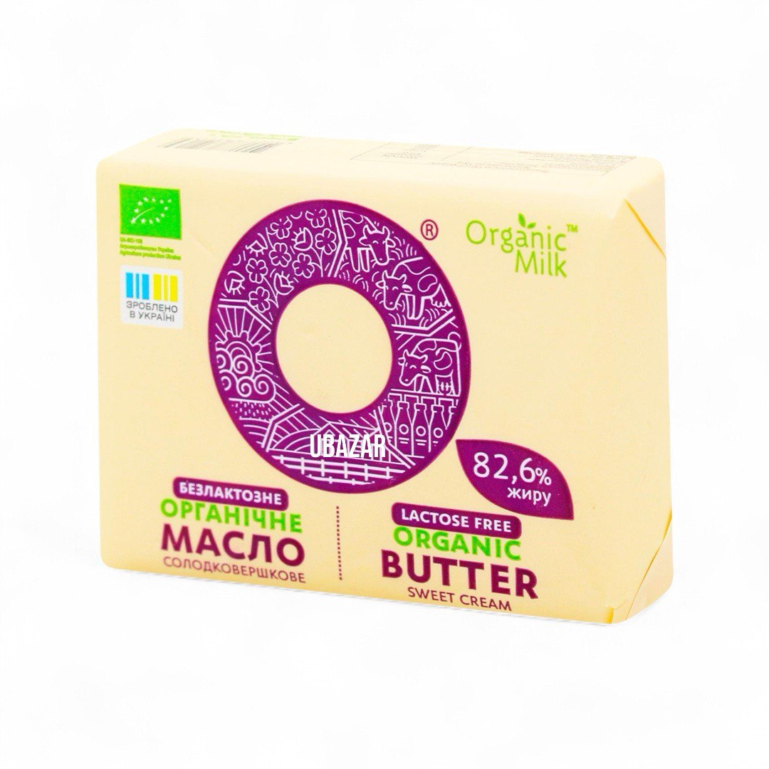 Масло сладкосливочное безлактозное 82.6% Organic Milk 180g