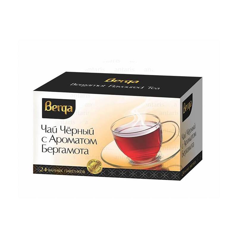 Чёрный чай с ароматом бергамота Berqa 24 чайных пакетика