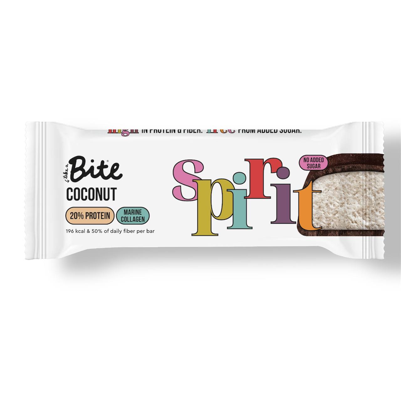 Батончик Spirit протеиновый глазированный с кокосом Bite 50g