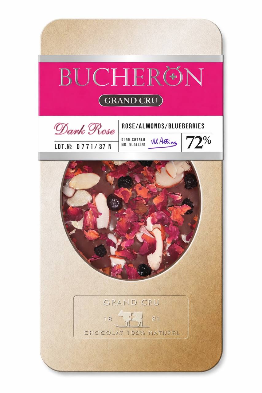 Тёмный шоколад с миндалём BUCHERON Grand Cru Dark Rose 72%