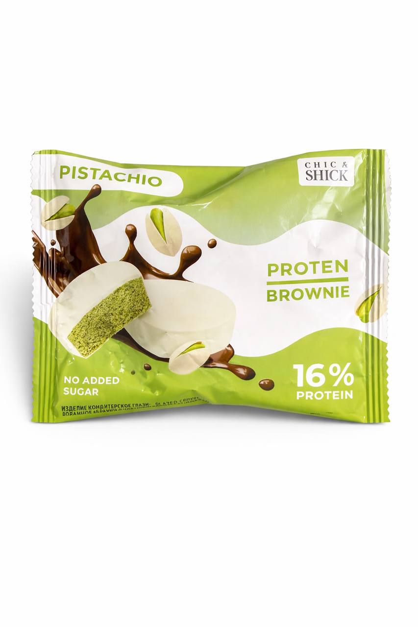 Батончик протеиновый брауни с фисташковым вкусом Chic & Shick 50g
