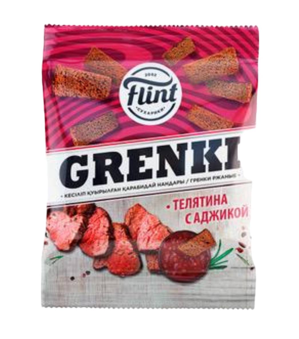 Гренки ржаные по вкусом телятина с аджикой Flint 60g