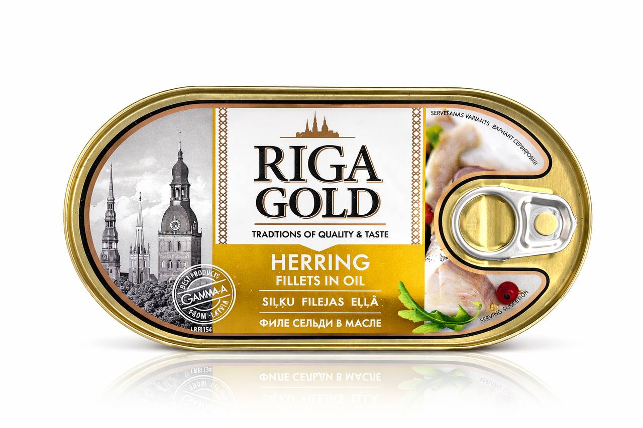 Филе сельди в масле Riga Gold 190g