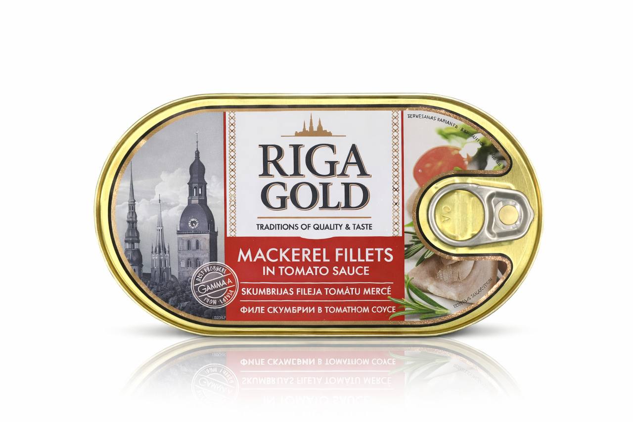 Филе скумбрии в томатном соусе Riga Gold 190g