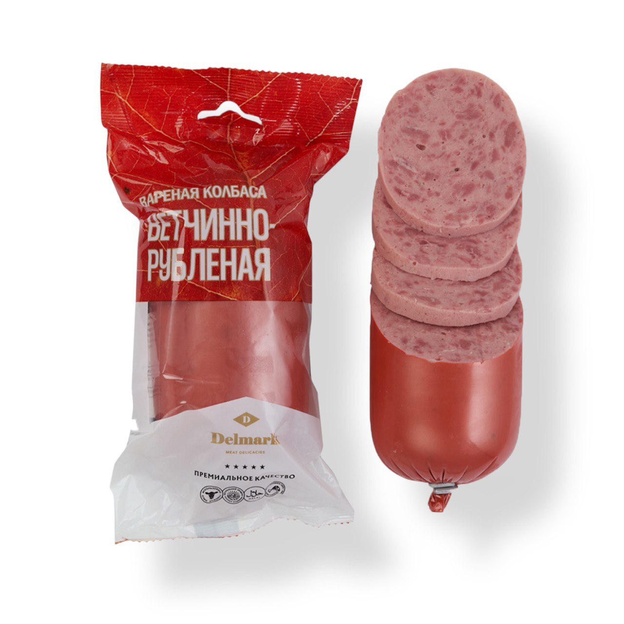 Колбаса вареная «ветчинно рубленная» Delmark 500g
