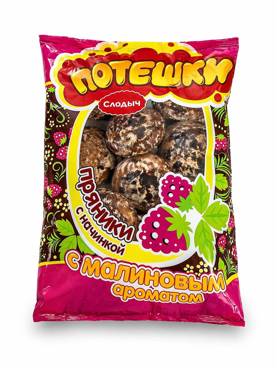 Пряники с начинкой с малиновым ароматом Потешки Слодыч 360g