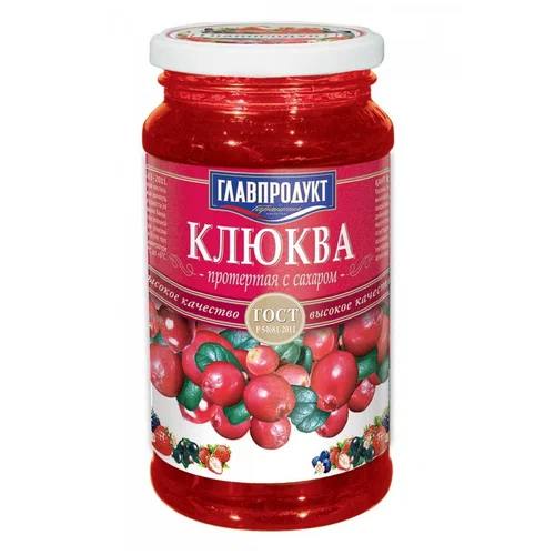 Протертая клюква с сахаром, 550g Главпродукт