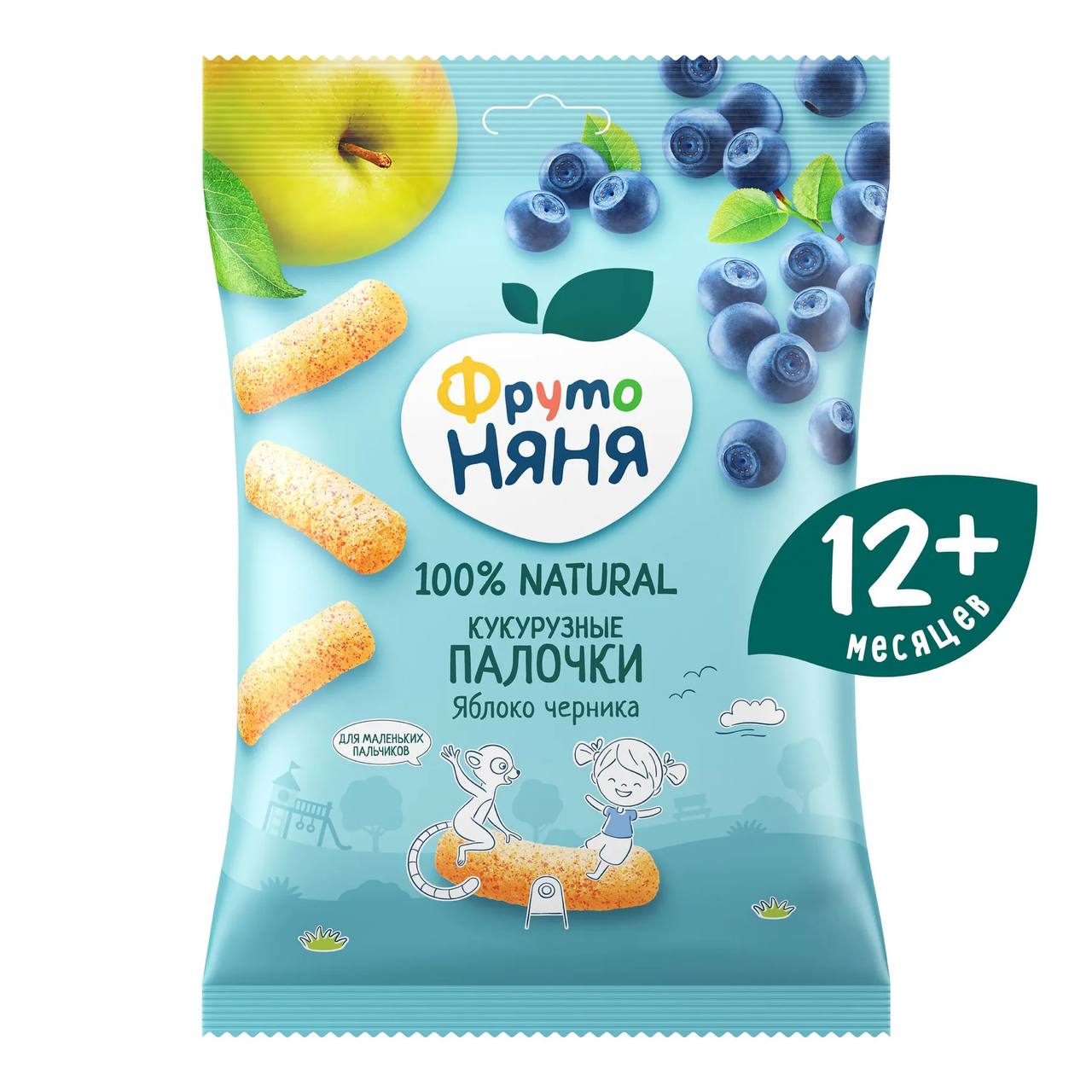 Палочки кукурузные яблоко-черника ФрутоНяня 20g