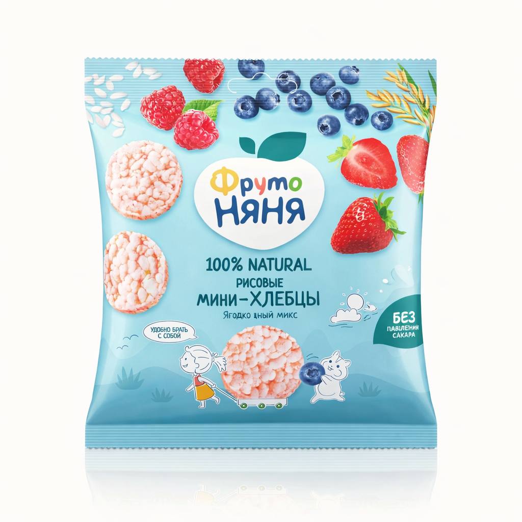 Хлебцы рисовые ягодные ФрутоНяня 30g