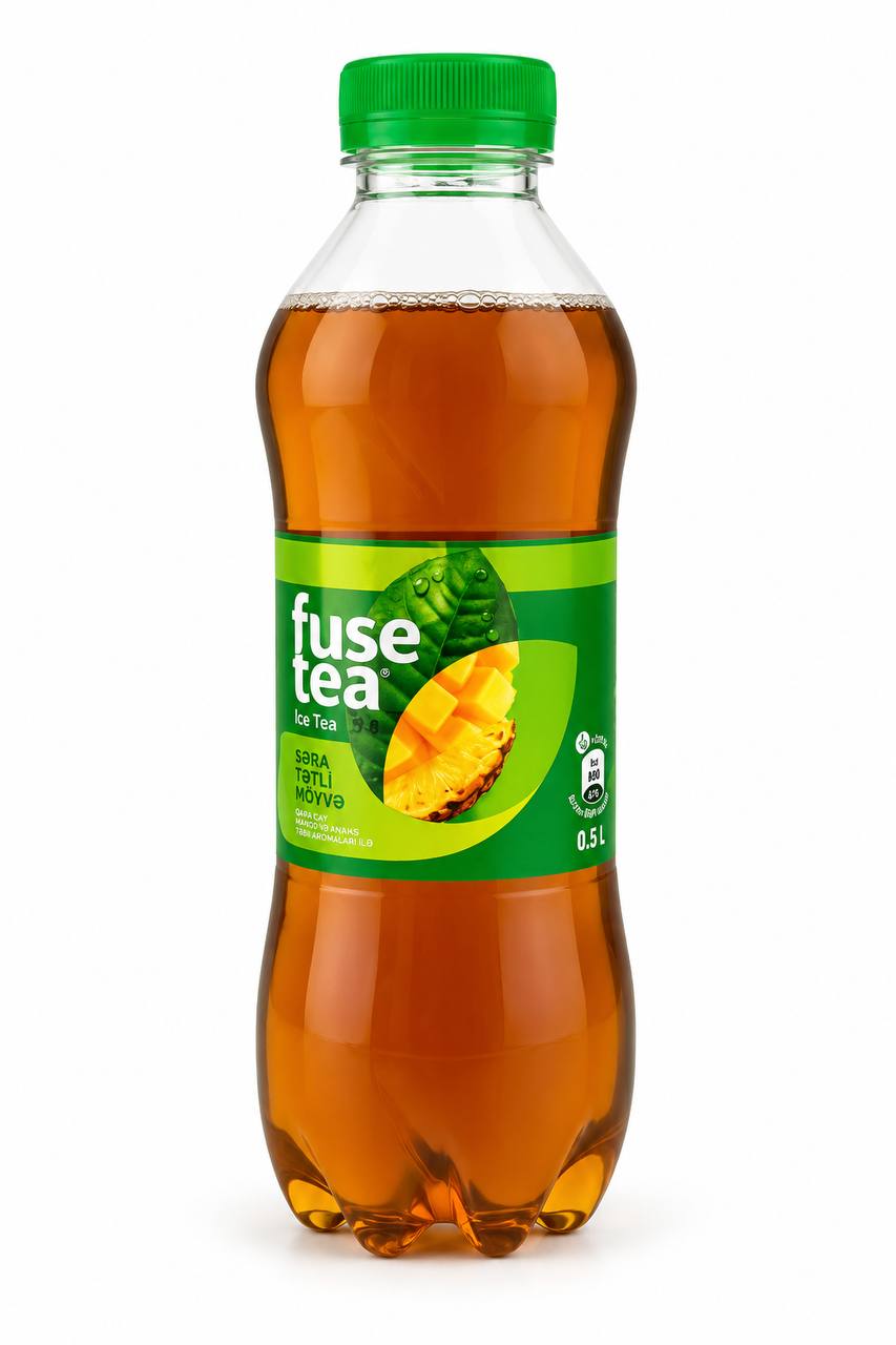 Холодный чёрный чай с манго и ананасом Fuse Tea 500ml