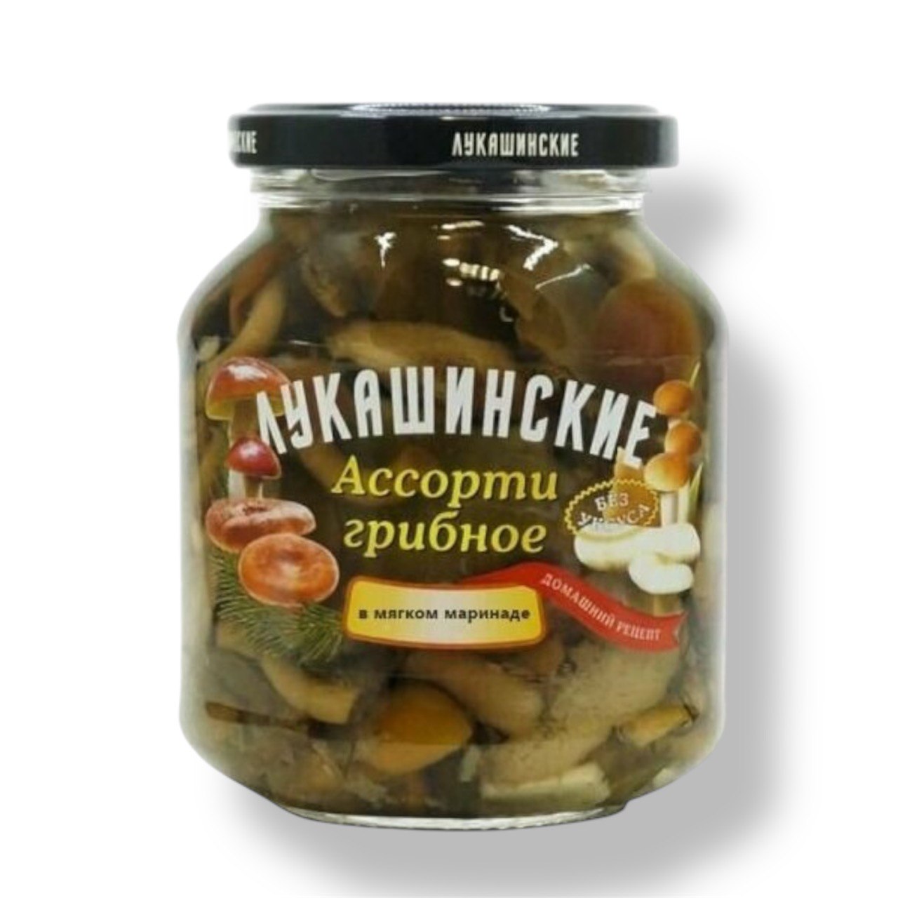 Грибное ассорти в мягком маринаде Лукашинские 340g
