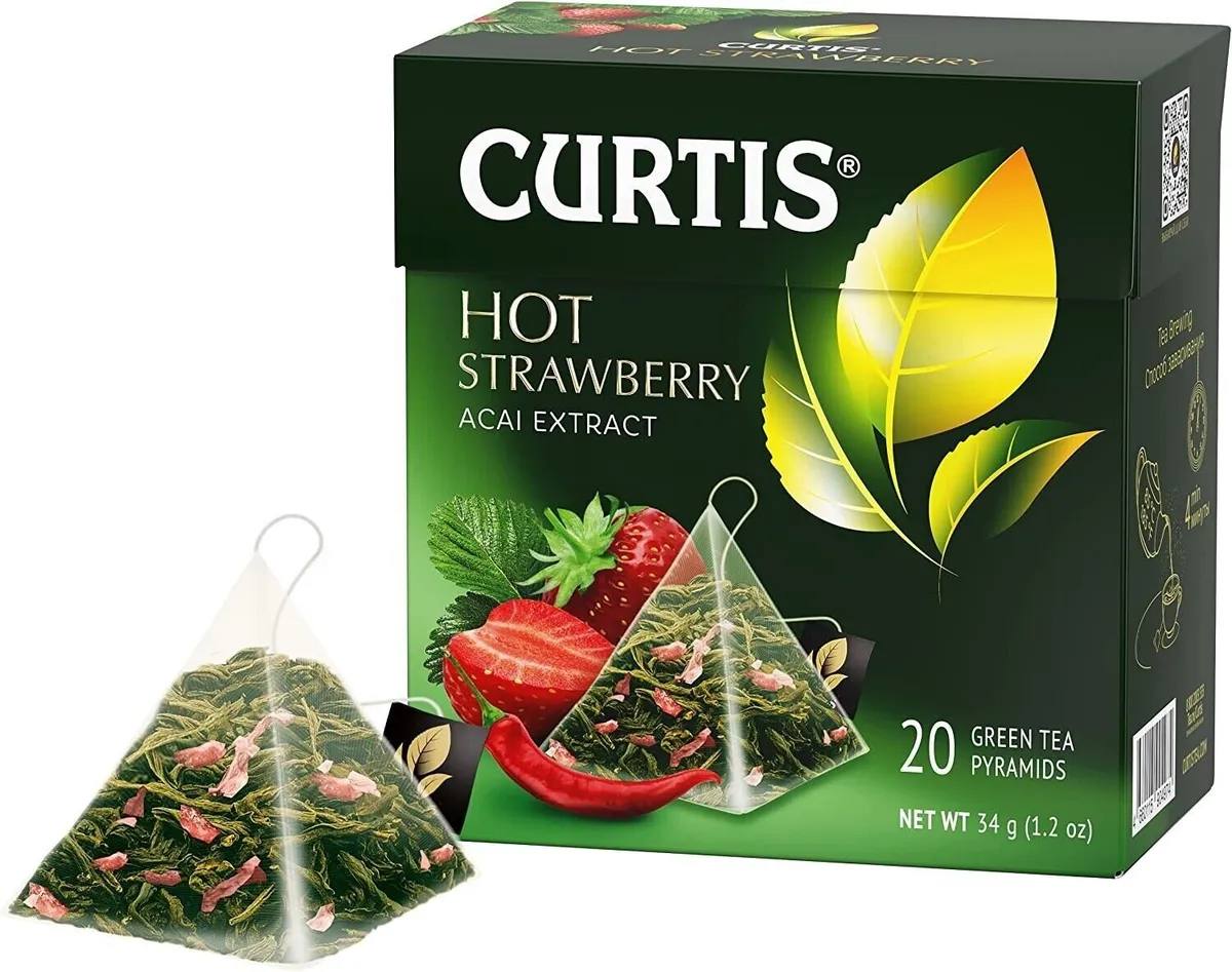 Чай Curtis Hot Strawberry в пирамидках