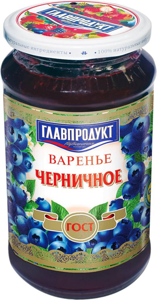 Варенье черничное Главпродукт 550g