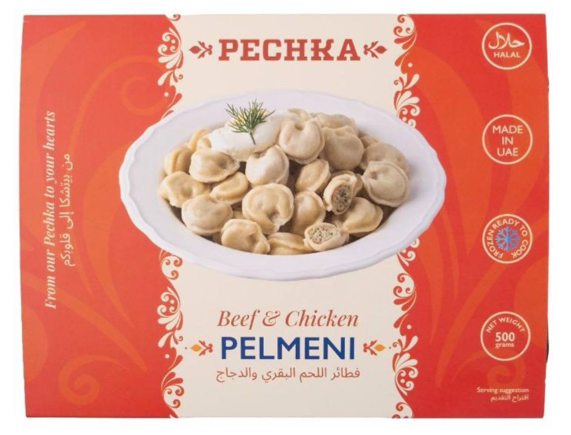 Печка пельмени с курицей и говядиной 500g