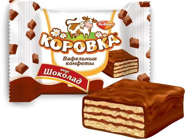 Конфеты шоколадные вафельные Коровка 150g